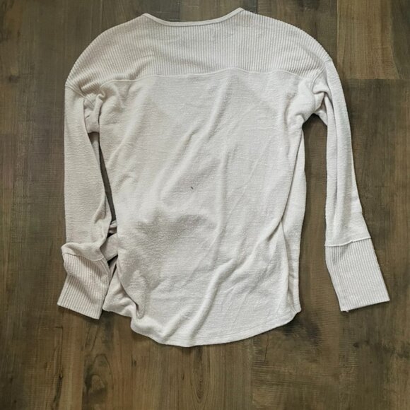 Abercrombie & Fitch Soft A&F Cozy Wrap Tie Front Sweater Top Beige Medium - Picture 4 of 6